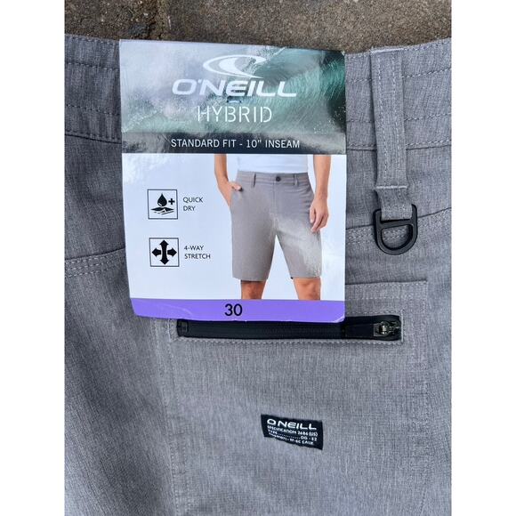 NWT 2 O'Neill Hybrid quick-dry casual athletic shorts size 30 - Picture 8 of 8